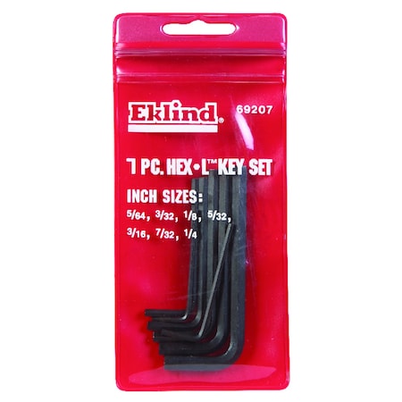 Eklind Eklind Hex-L 5/64 to 1/4 in. SAE Short Arm Hex L-Key Set 7 pc 69207